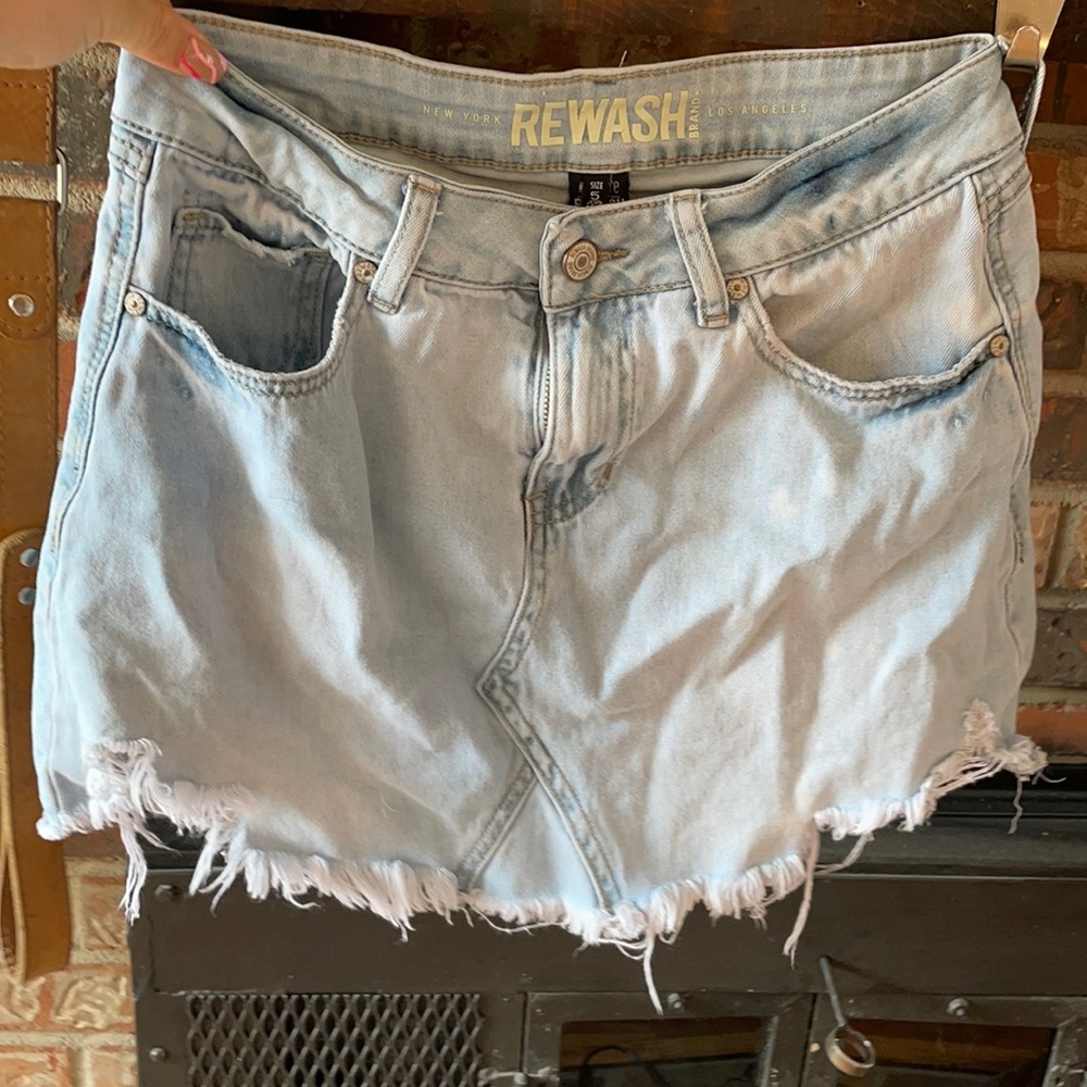 Rewash denim mini skirt